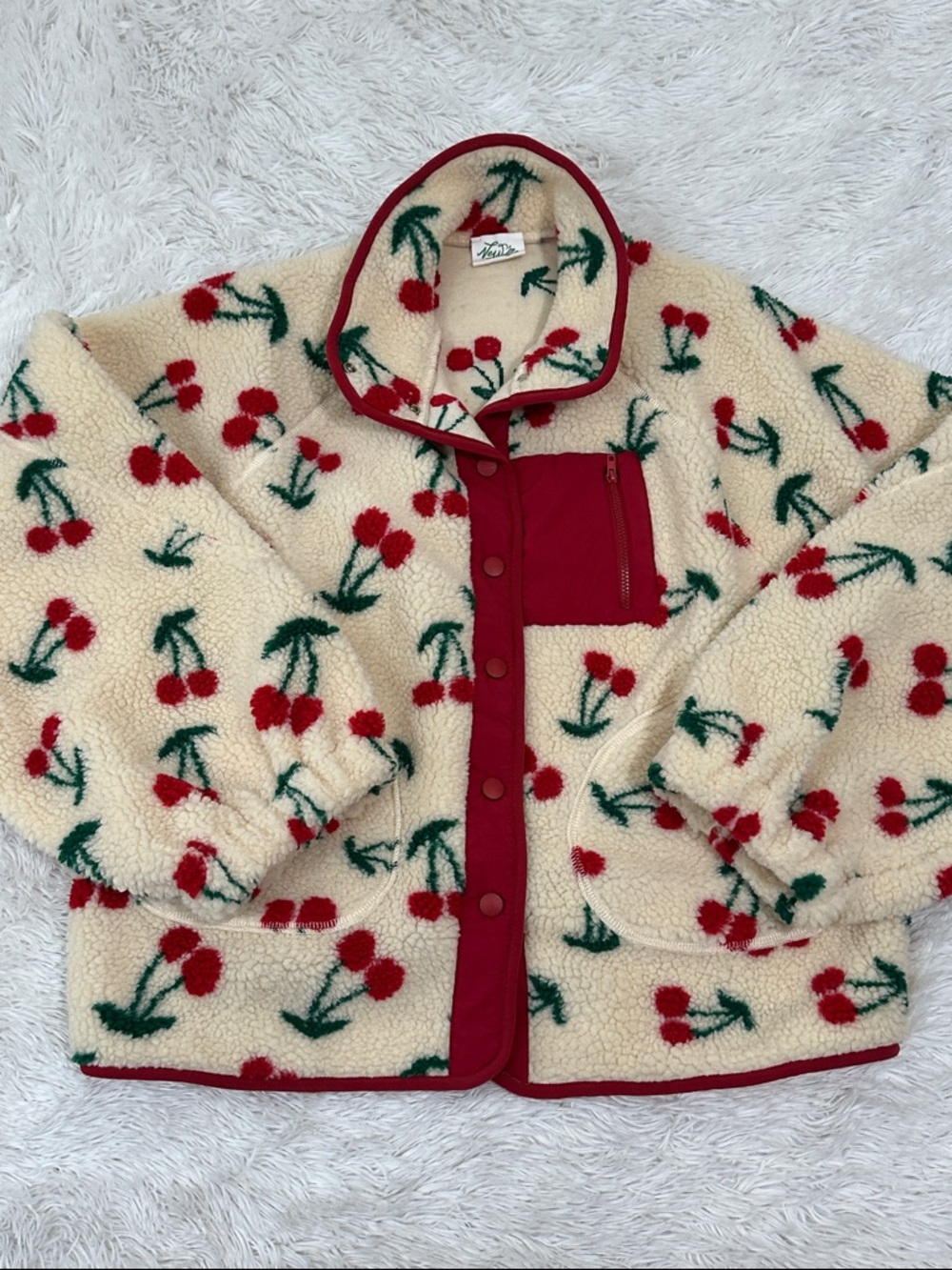 ❤️ New In Cherry Oversized Teddy Jacket
